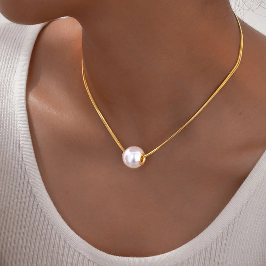 Collier Pendentif Perle