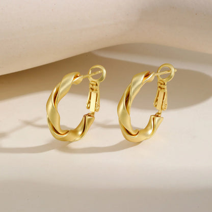 Boucles d'oreilles créoles torsadées