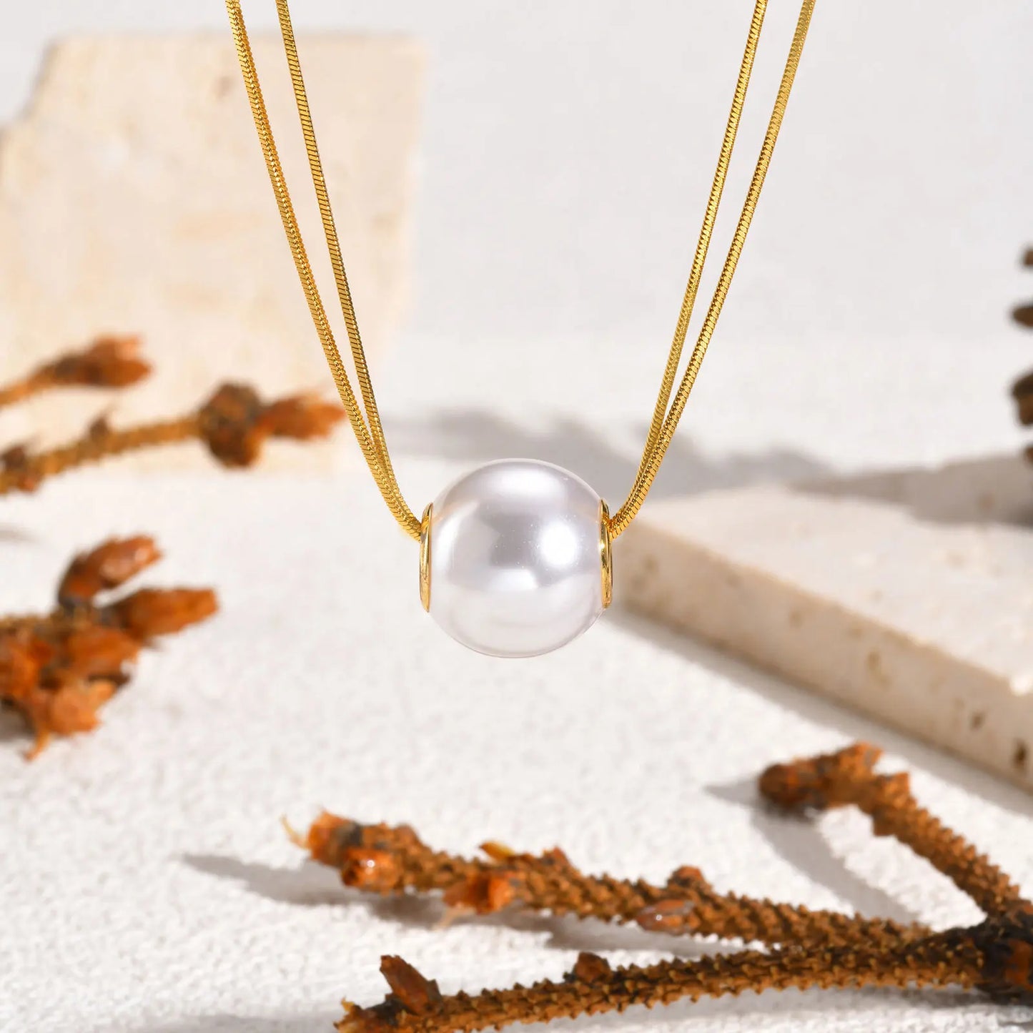 Collier Pendentif Perle