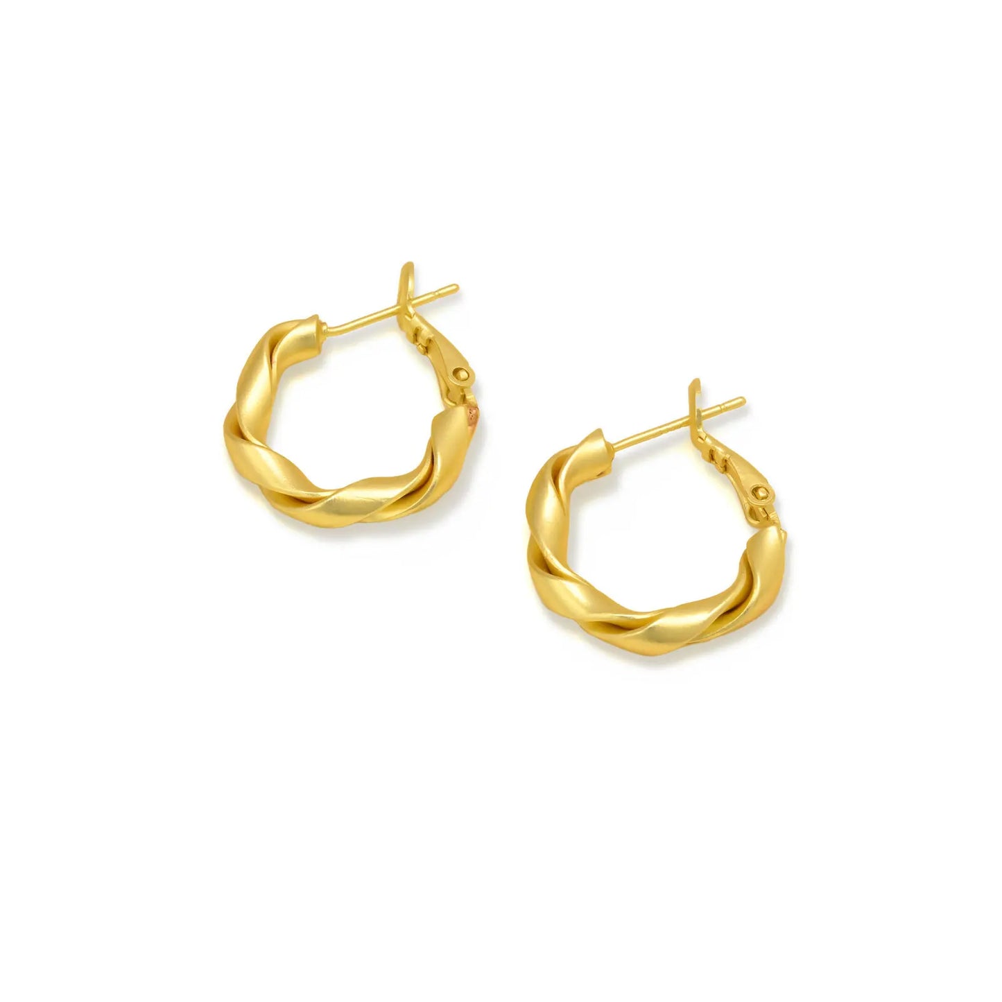 Boucles d'oreilles créoles torsadées